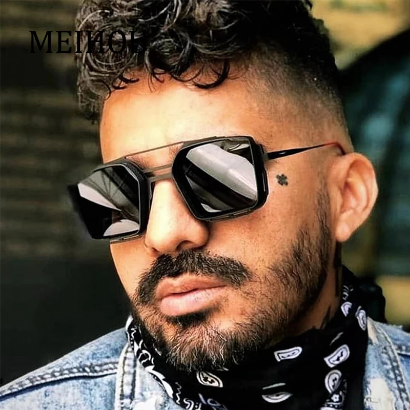 

Metal Square Men's Sunglasses Classic Luxury Brand Mirror Drive Shades Sunglasses Retro Oculos De Sol
