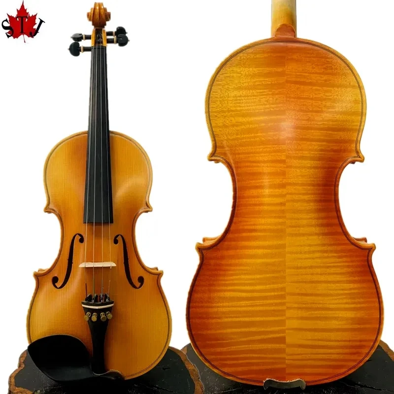 Фото Скрипка из массива дерева ручной работы в стиле Strad SONG Brand maestro 4/4, индийские аксессуары из эбенового дерева класса A, чистый и приятный звук #15234 №1