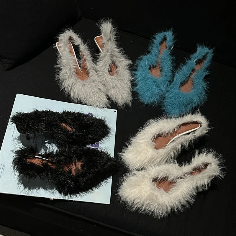 Eilyken/пикантные вельветовые женские туфли-лодочки с острым носком модный дизайн