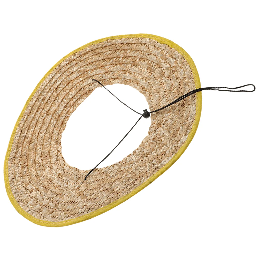 

Curtain Straw Hat Shade Construction Accessories Neck Beach