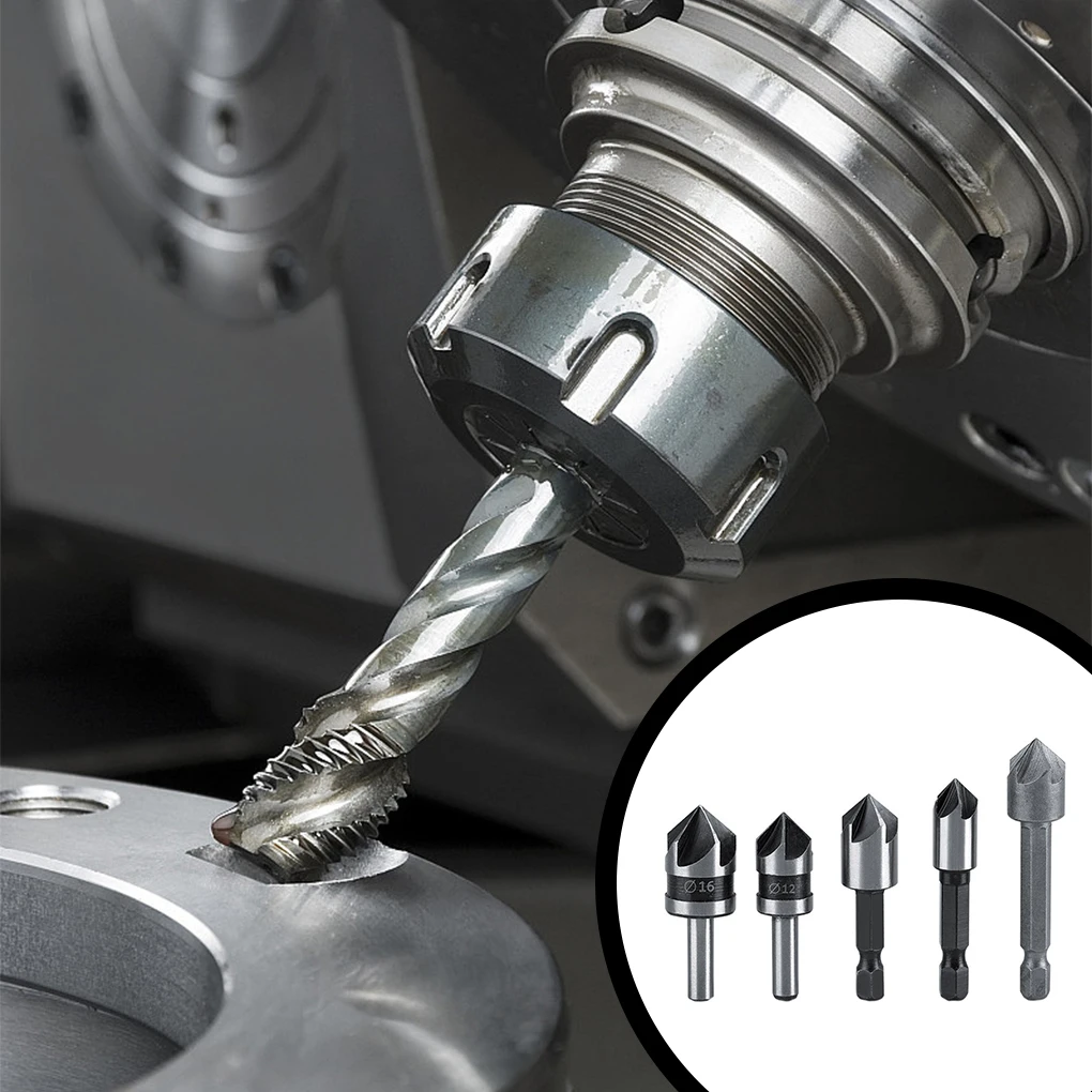 

Chamfer Industrial Sturdy Countersink Convenient Wide Application Drill Tools Counter Woodworking Cutter Accessory