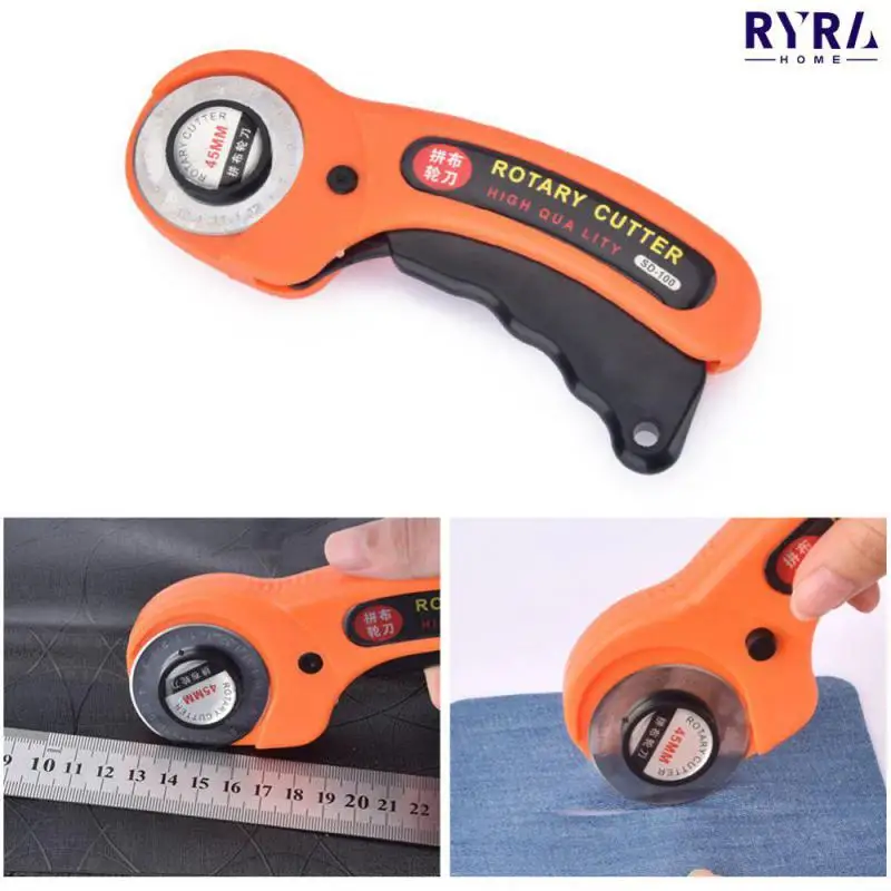 45 мм Вращающийся резак для кожевенного ремесла Режущий инструмент лоскутного
