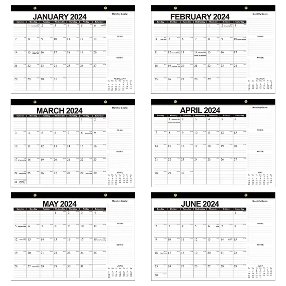 

Household Products Clear Printed Calendar Monthly Home Supply Desk Calendars Hanging Desktop English