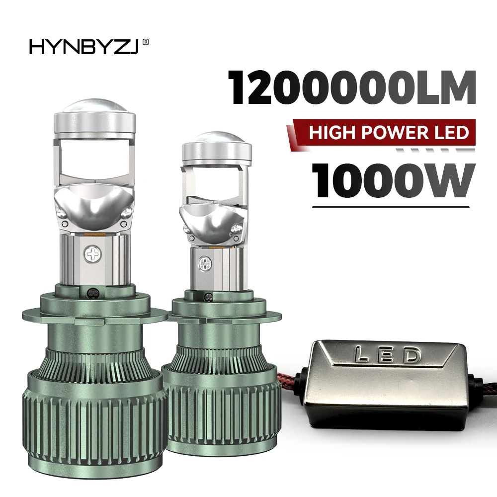 

HYNBYZJ H11 H4 1200000 LM 1000 Вт CANBUS Автомобильные светодиодные фары 9005 9006 H7 Светодиодные лампы для линз проектора 6000 К Белый 12 В 24 В Автоматические фары