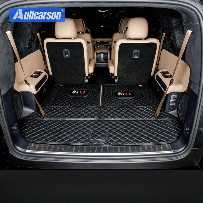 

Для BYD Leopard 8 2024-2025 коврики в багажник с полным покрытием, кожаные прочные коврики для багажника, автомобильные аксессуары