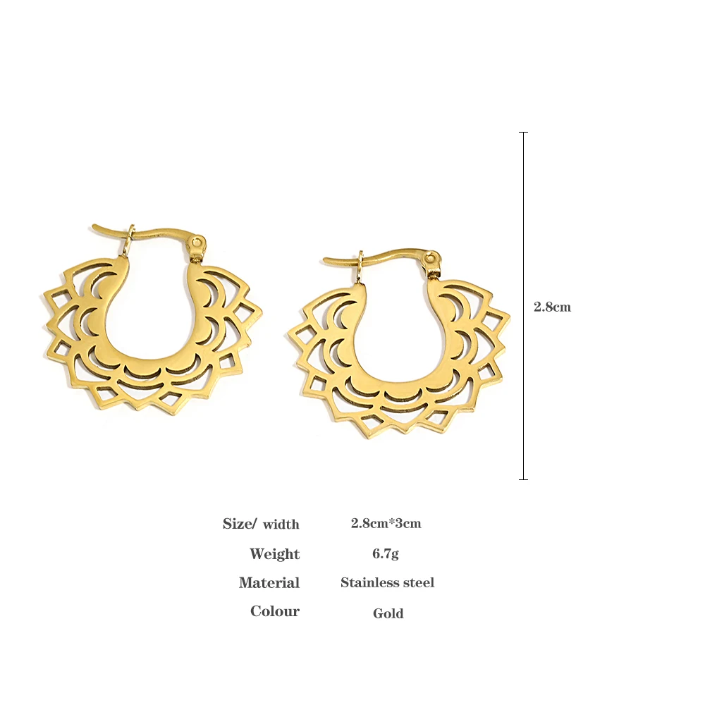 Женские серьги-кольца Greatera из нержавеющей стали