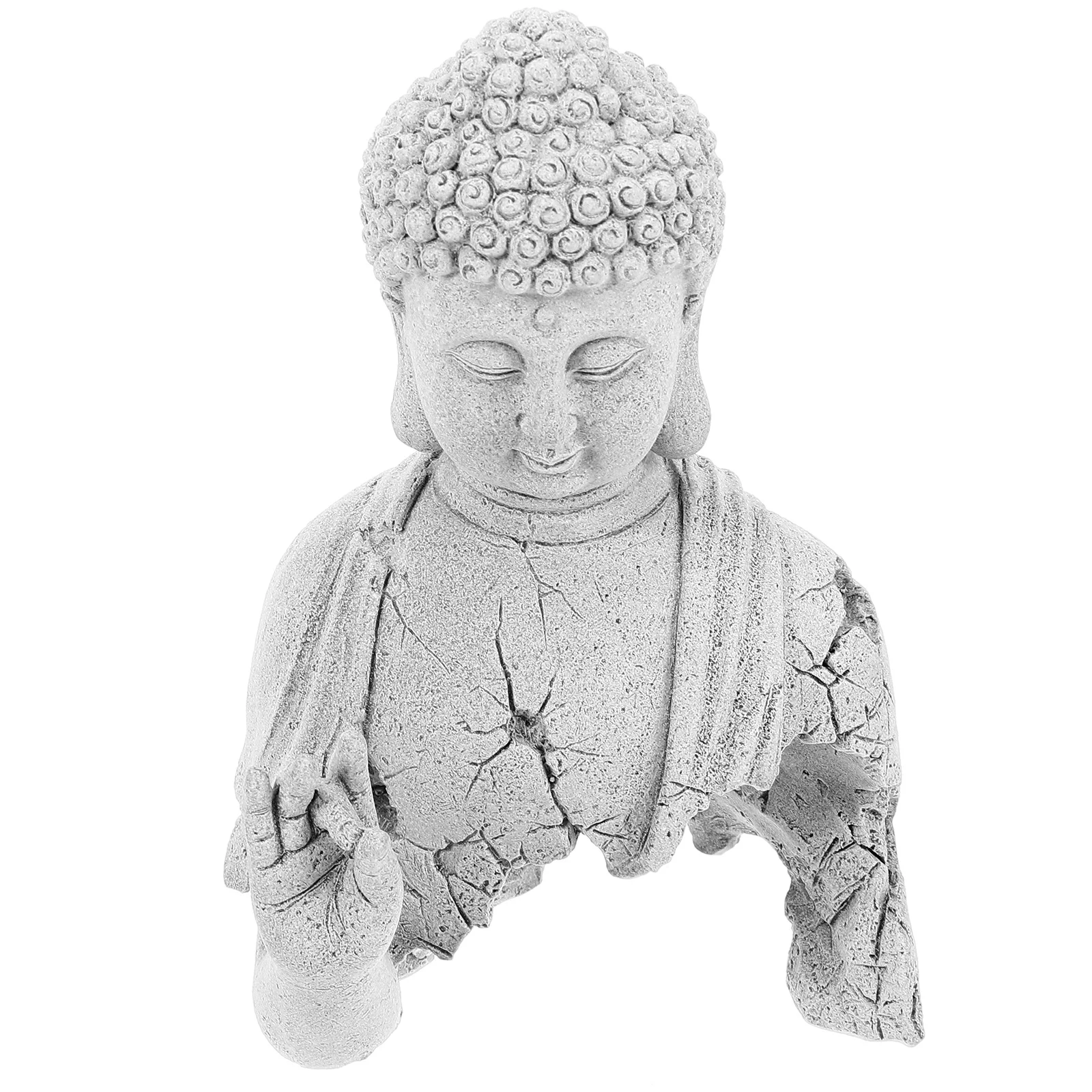 

Decorative Buddha Statue Fish Tank Decorations Aquarium Ornaments Flowers Figure Bluestone Powder Home