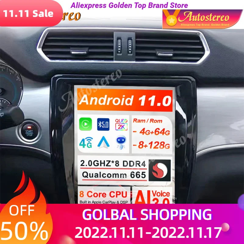 

Автомобильный GPS-навигатор Tesla Style Andriod12 8 + 128 ГБ для GREAT WALL Haval H2 2015-2019, автомобильное радио, головное устройство, мультимедийный плеер, стерео