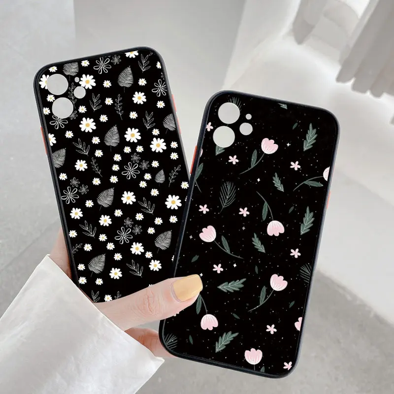 

Flower Phone Case For iPhone 11 13 12 14 Pro Max 12 13 Mini 14 Plus 7 8 Plus SE 2020 XR X XS Full Graph Floral Shockproof Cover