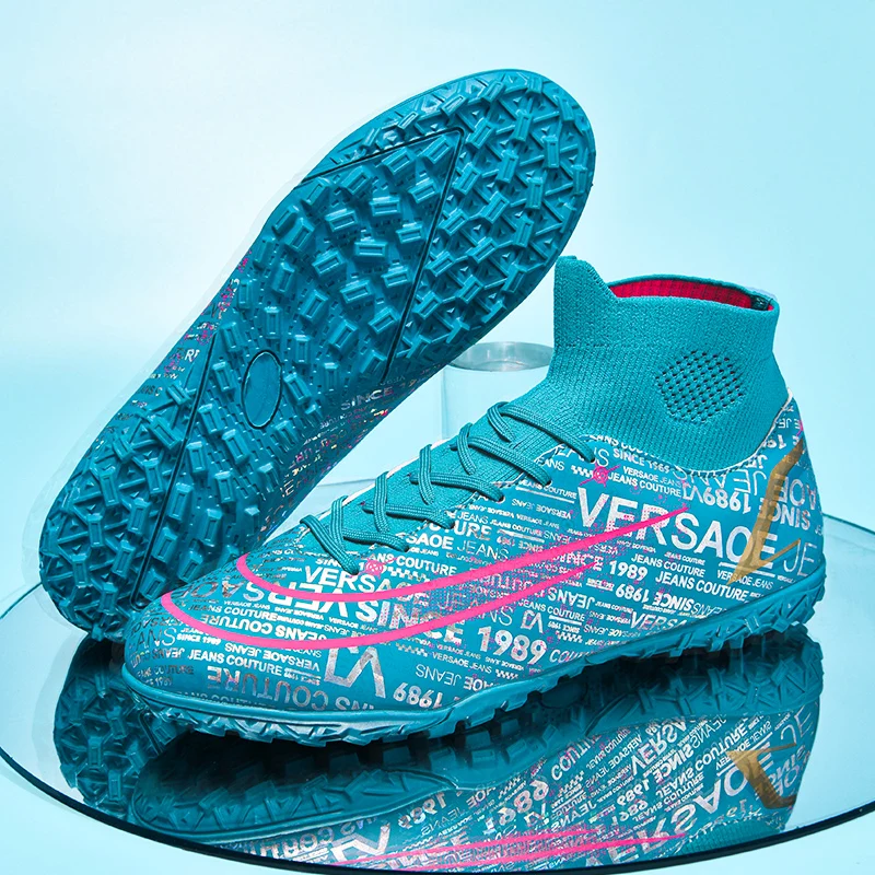 High Top Men Soccer Shoes Futsal Kid Football Sneakers Indoor Sports Shoes Professional Training TF Shoes zapatillas de futbol