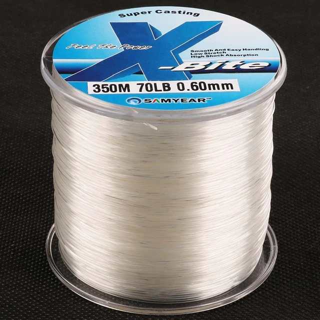 350m 70lb High Quality Nylon Monofilament Fishing Line Material from Japan Super Strong Clear White Fishing Wire for Saltwater 1