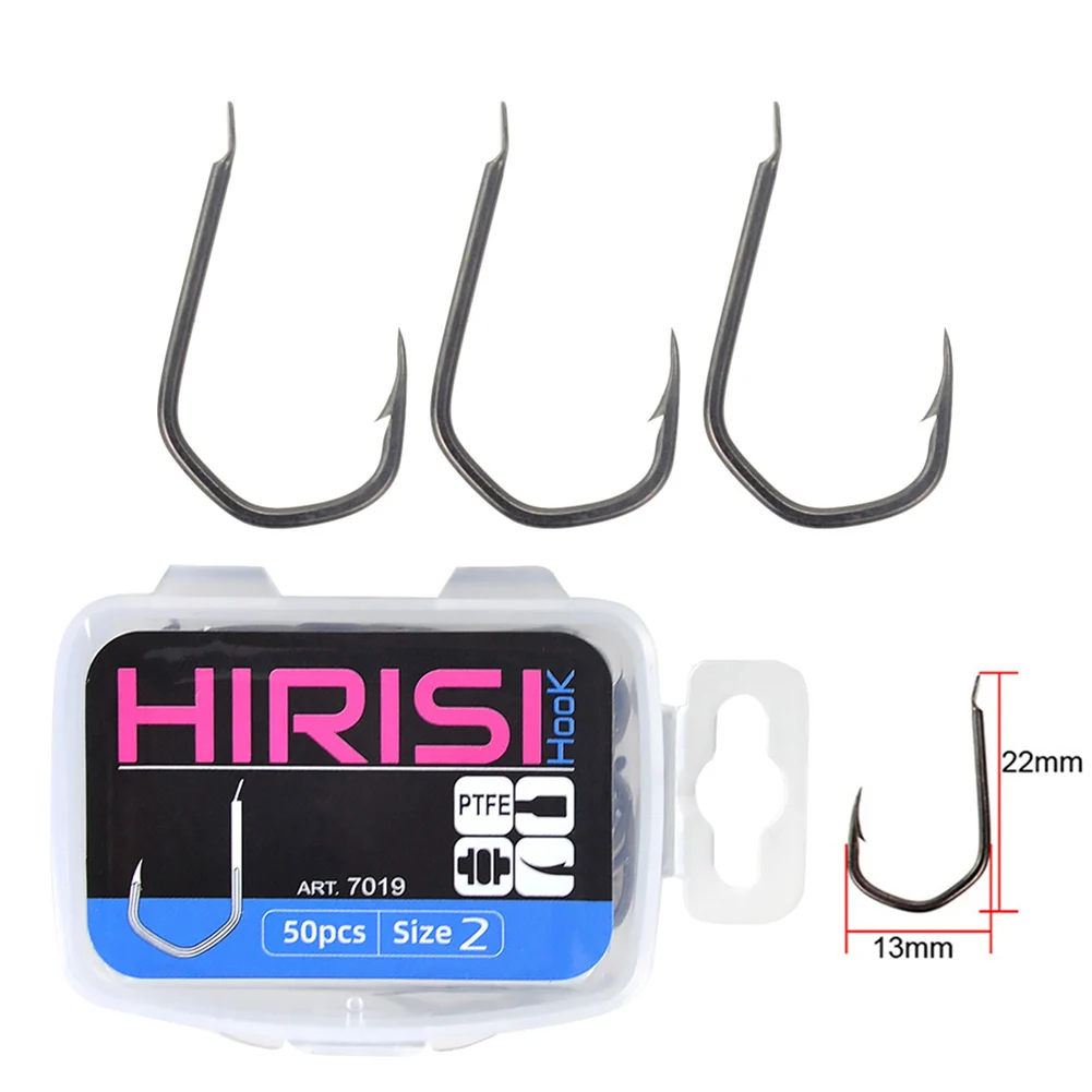 

50pcs Barb Fishing Hooks 2/4/6/8/10/12 Carp Rigs Fishhooks High Carbon Steel Barbed Hook Fishing Tackle Gear Accessories