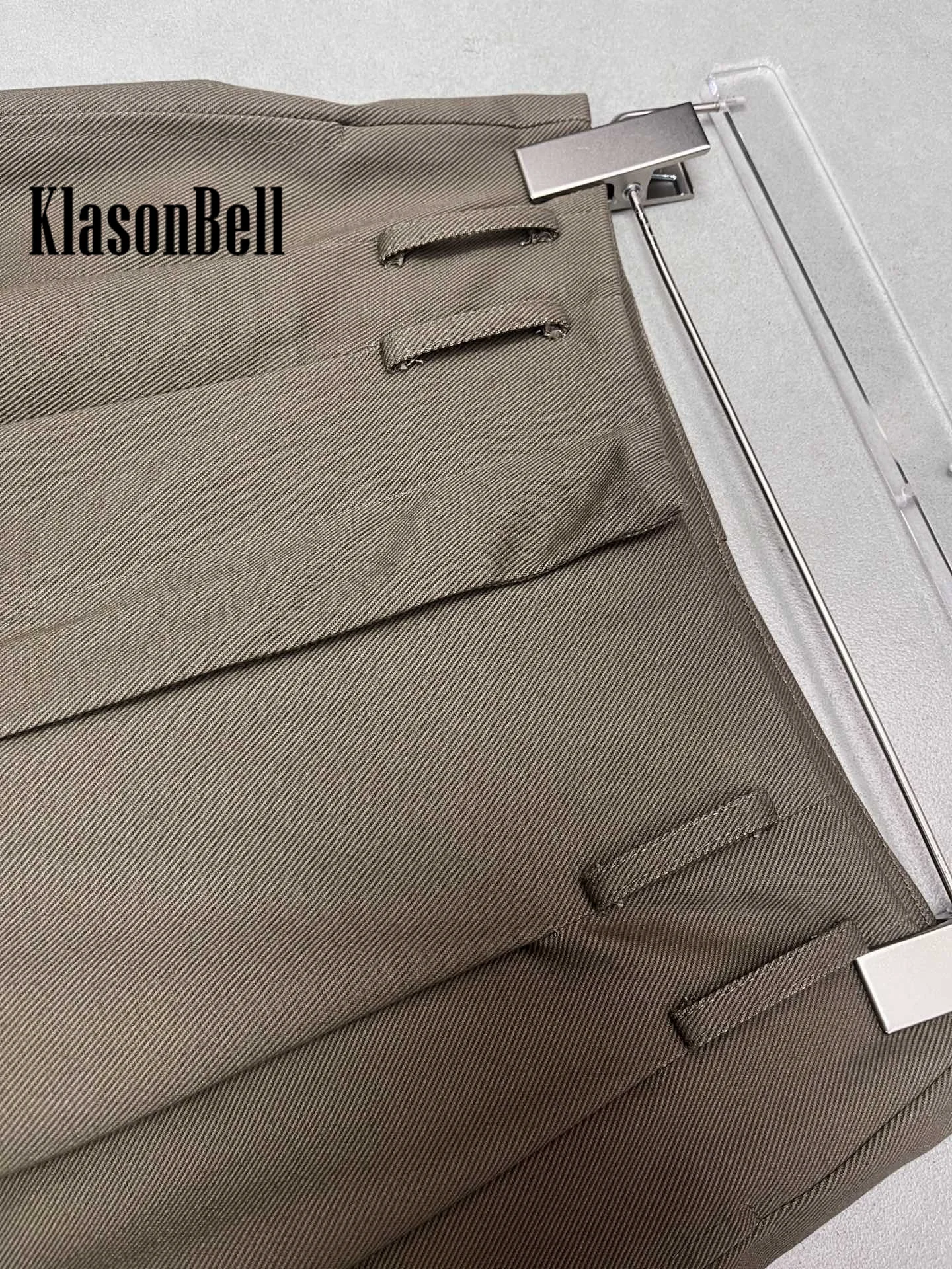 12.20 KlasonBell Женская одежда Винтажная мода Новые брюки с карманами Плиссированные