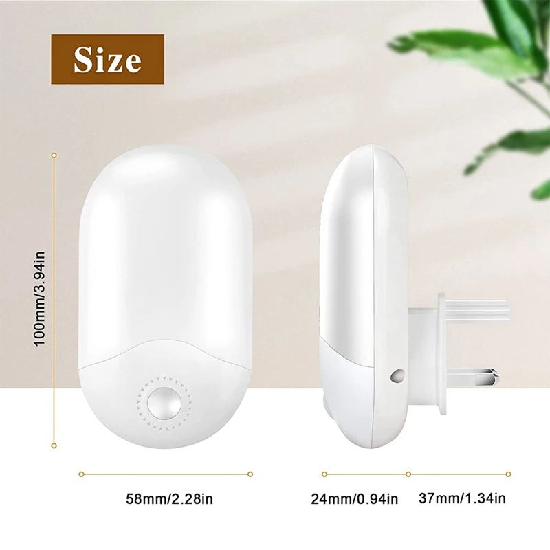 2 шт./упаковка Светодиодные ночные светильники с датчиком Заката На Рассвет |