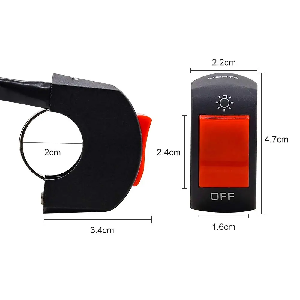 Кнопка включения/выключения для мотоцикла 22 мм 12 В |