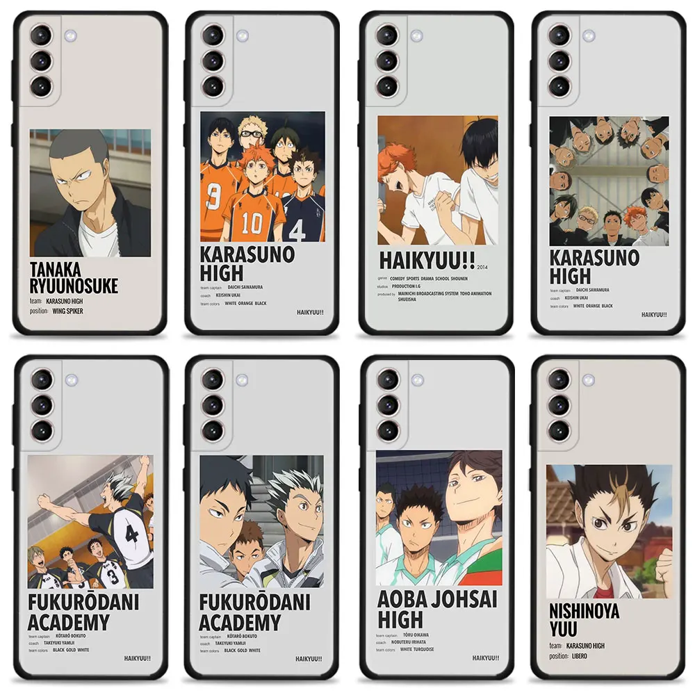 

For Samsung Galaxy S8 S21 Plus S22 Ultra 5G S20 FE 2022 S10 S9 S7 S10e Cell Original Phone Funda Anime Haikyuu Volleyball