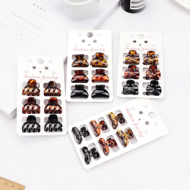 

6PCS New Small Hair Claw Clips Women Girls Plastic Small Hair Crab Claw Barrettes Mini Hair Clips Hairpin Fashion Accessories