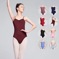 new ballet leotards for women adult black soft clothes sexy v back ballet costume dance camisole gymnastics leotard