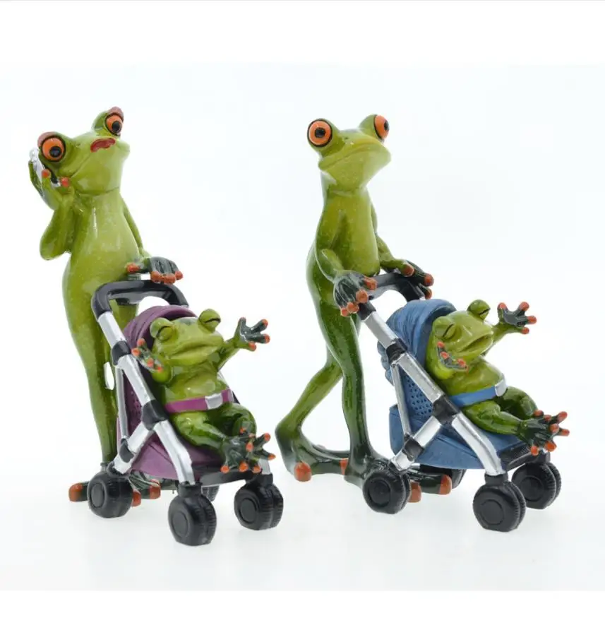 

Garden Animal Resin Couple Lovers Frog Wedding Figurine Miniatures Nordic Creative Animal Home Room Decoration