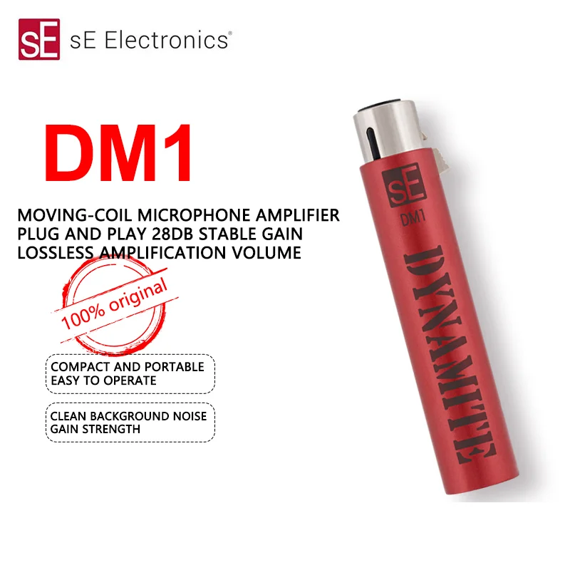 

100% Original SE DM1 Moving-coil Microphone Amplifier Stage Microphone Talk Down Noise Clean Gain Powerful Portable Amplifier