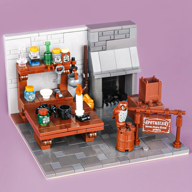 Средневековый город MOC строительные блоки военные солдатские фигурки замок