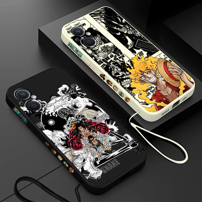 

Anime O-Ones Pieces funny OPPO Phone Case For Find X5 X3 X2 Lite Pro Neo A5 A53 A94 4G 5G Liquid Left Rope Soft Cover