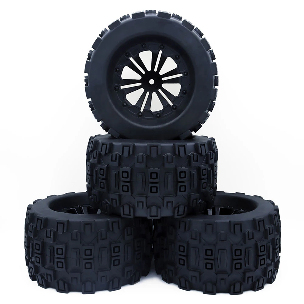 AUSTARHOBBY 1/10 Monster Tires Rally 4 шт. 12 мм шестигранный пластиковый обод колеса резиновая