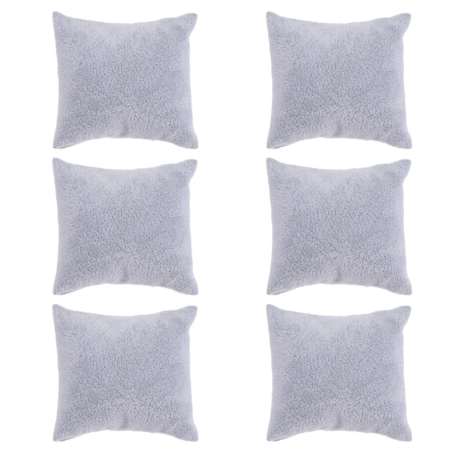 

6 шт., маленькие подарочные подушки для ювелирных изделий, браслет, часы, подушки для ювелирных изделий, органайзер (серый)