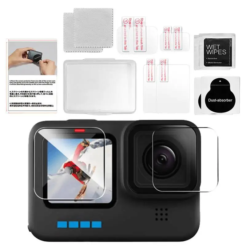 

Черная защитная пленка для объектива для GoPro Hero 11, защита экрана из стекла высокой четкости для Go Pro Hero11, аксессуары