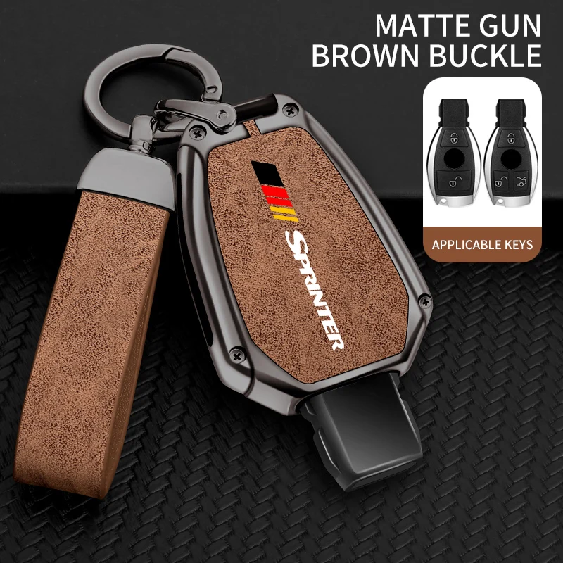 

Автомобильный чехол для ключей из цинкового сплава из ТПУ, сумка для ключей с логотипом Mercedes Benz Sprinter, автомобильный брелок для ключей, металлический корпус, аксессуары для украшения интерьера