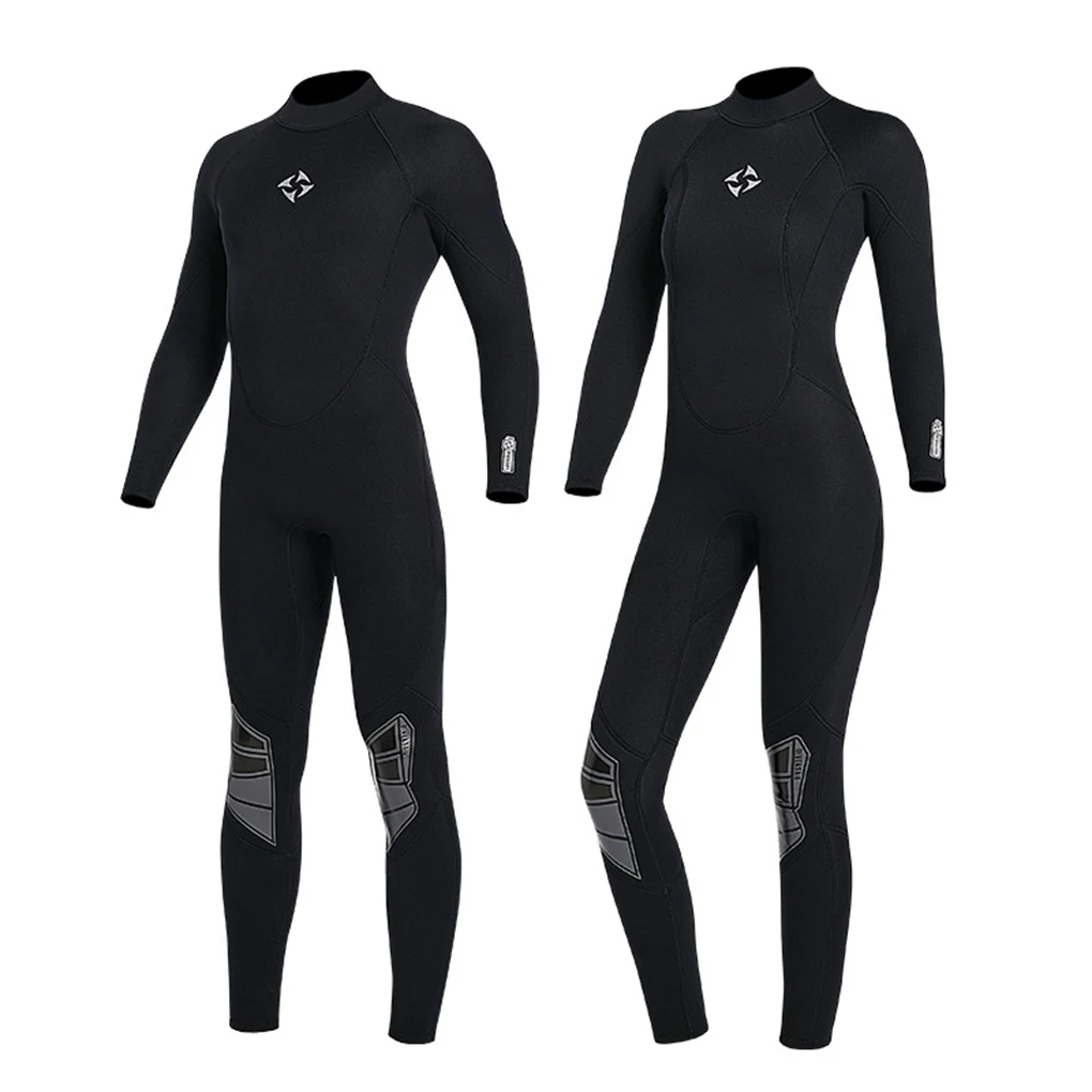 Diving Suit High Efficiency Cold Proof Swimsuits Strong Sunscreen Long Sleeve One-piece Style Wetsuit Women Black L