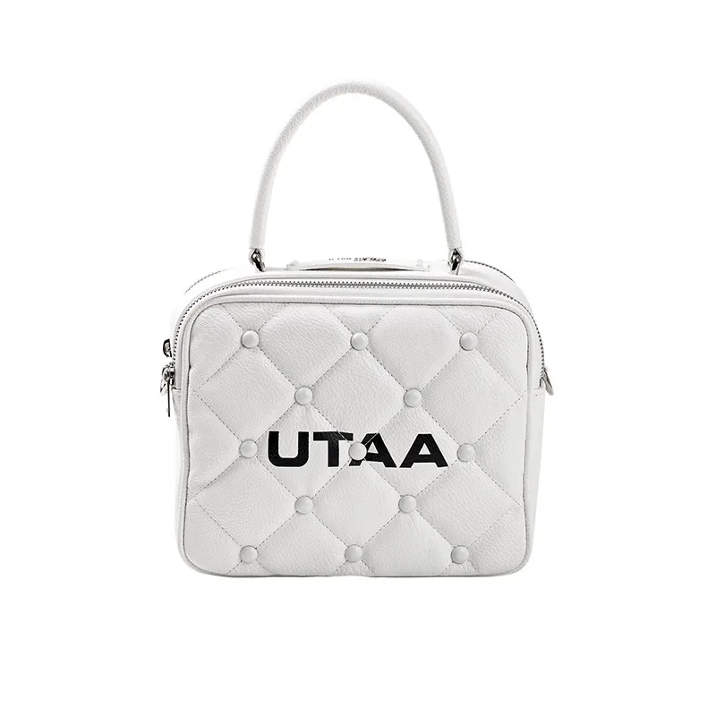 Golf Quilting Pouch Bag Sundry Bag Carrying Bag Diamond Plaid Women’s Golf Accessory Bag