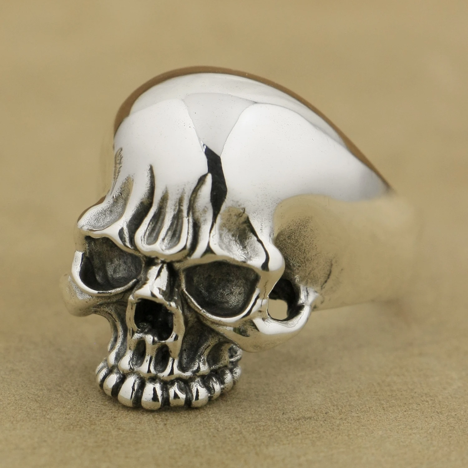 Женское серебряное блестящее украшение стиль панк Размер 7 ~ 15 США TA34