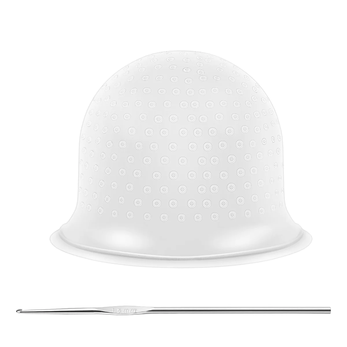 

Cap Highlighting Hair Dye Coloringhooks Dyeing Salon Reusable Silicone Caps Staining Tools Multicolor