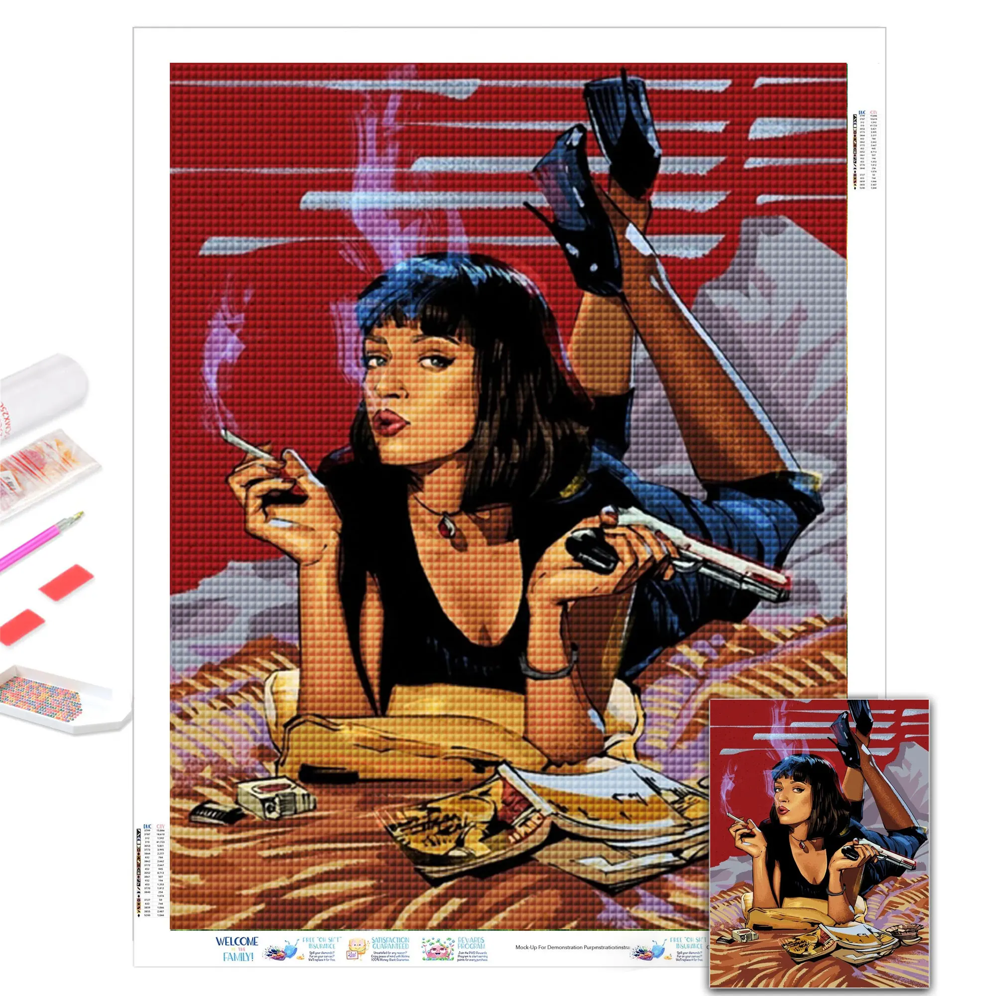 

Картина из классического фильма Криминальное художественное изображение Квентин Тарантино алмазная живопись Вышивка крестиком Картина С...