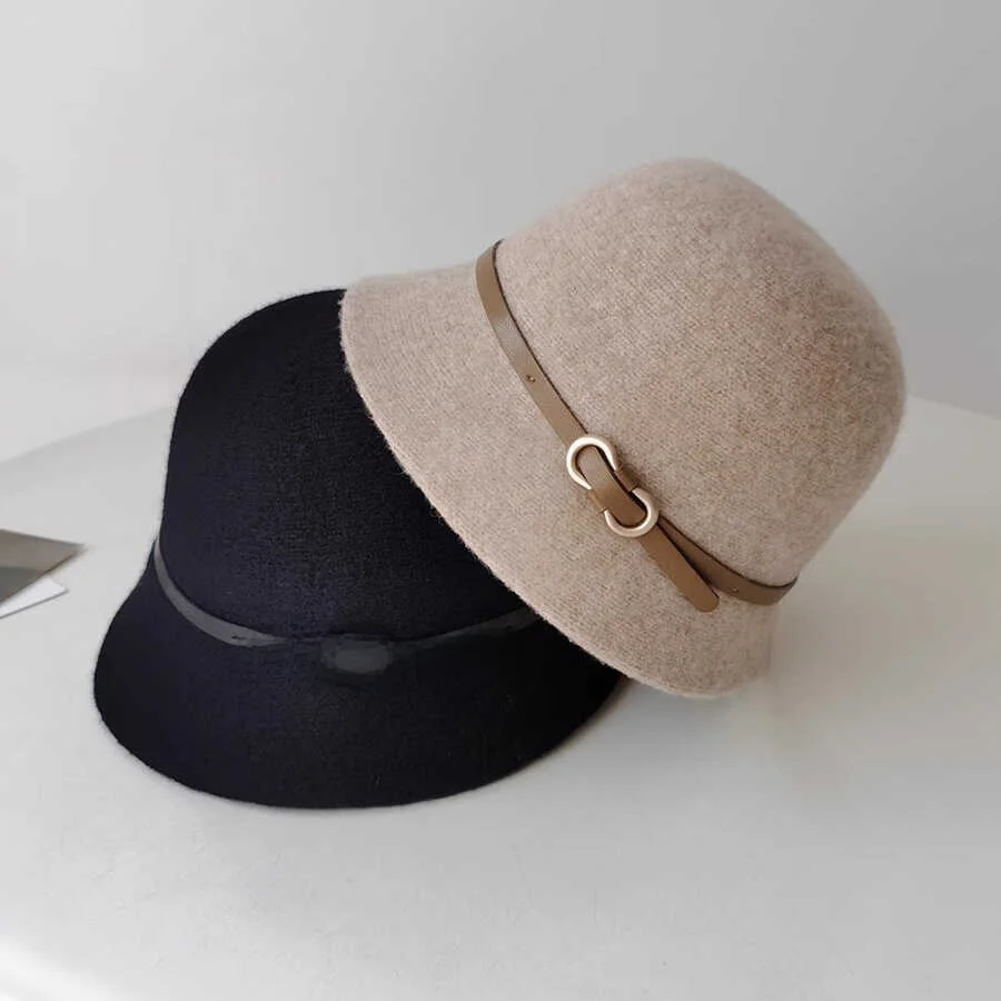 Элегантная флисовая рыбацкая шапка Hepburn Sle женская осенне-зимняя вязаная с