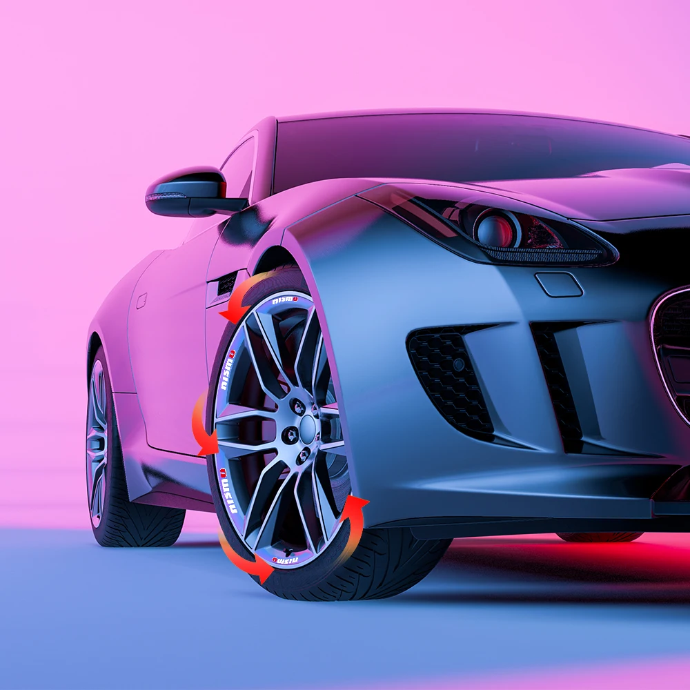 Украшение автомобиля красочные колесные диски светоотражающая наклейка для Nissan