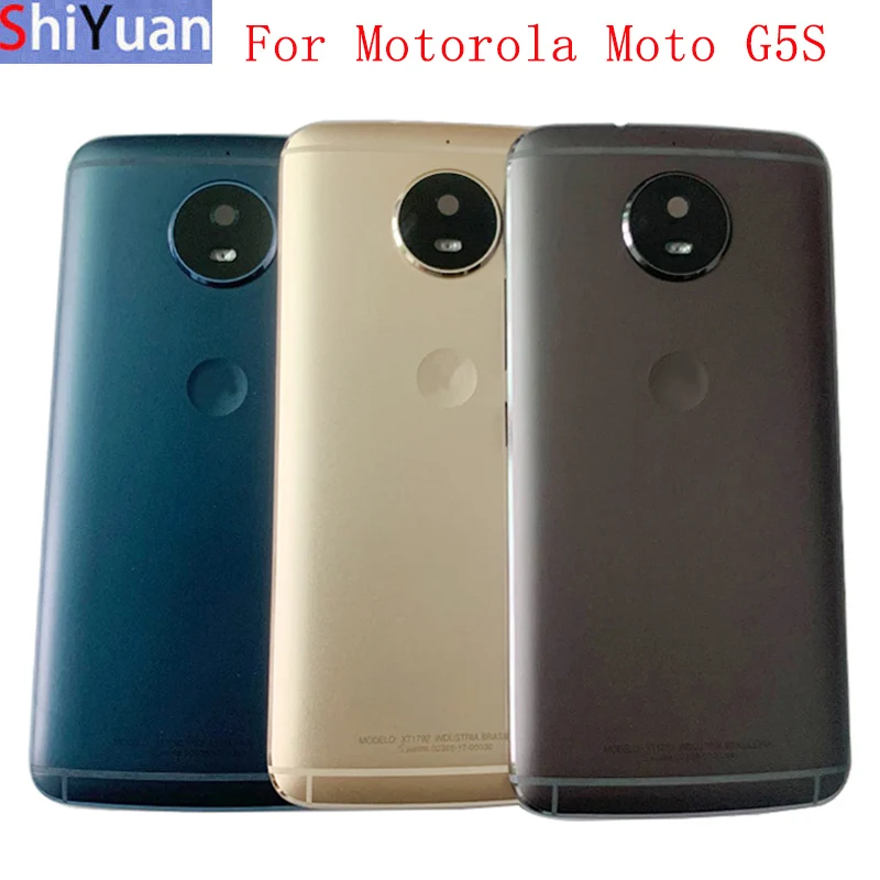 Крышка батарейного отсека задняя крышка корпуса для Motorola Moto G5S с рамкой камеры