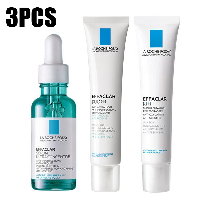 

La Roche-Posay Effaclar Ultra Concentrated Serum & DUO+ & K+ Skin Revitalizing Anti-Acne Blacked Shrink Pores Essence 30/40ML