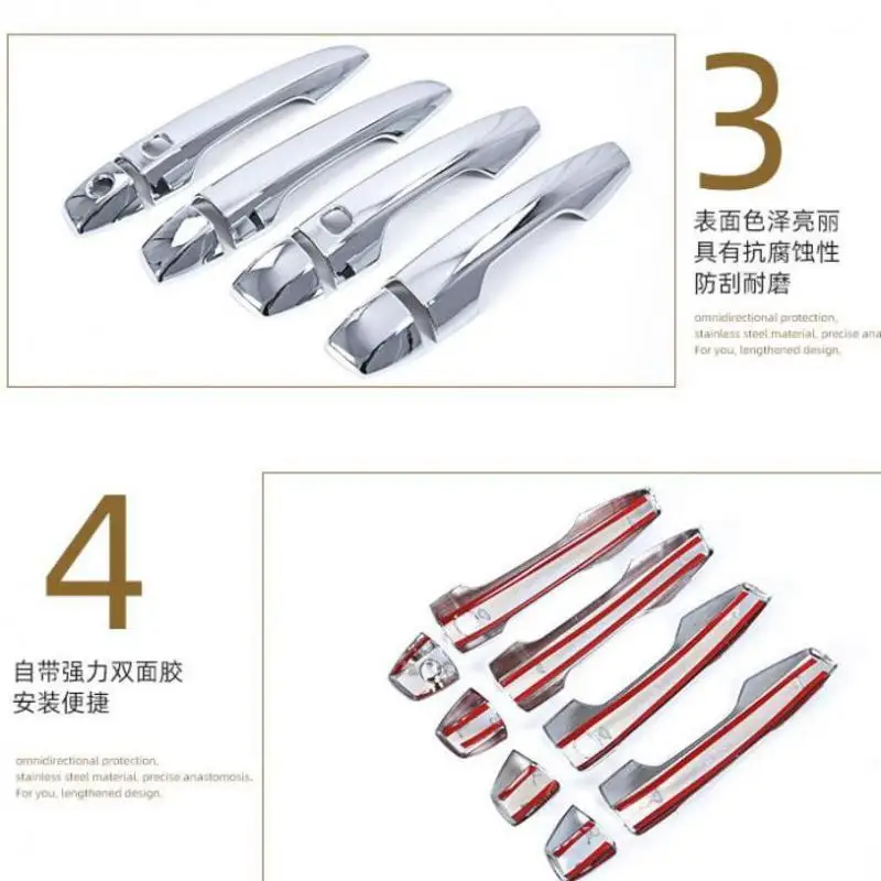 

Door Handle Cover Decoration Guards Trim Car Styling Accessories For 2017-2018 Mitsubishi Eclipse Cross Auto Protector Sticker