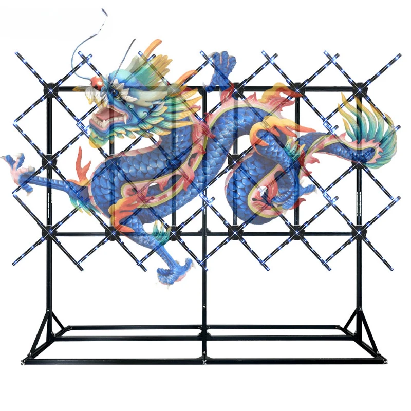 3D выставочный зал голограма 3D скошенный вентилятор 3*6 3D Голограмма дисплей голограмма