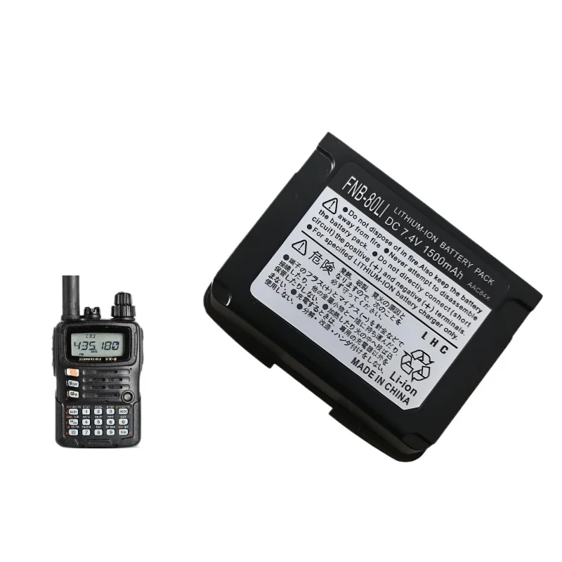 Новая сменная батарея FNB-80LI 7.4V 1500mAh для раций YAESU VX-5R, VX-6R, VX-7R, VXA-700, VXA-710, FNB-58, FNB-58LI, FNB-80 (art.: 3920dc231b2f0) - 3920dc231b2f0