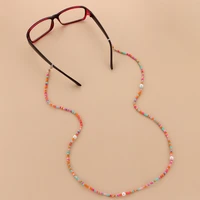 womens colored rice bead glasses chain personality temperament trend pearl mask accessories womens gifts
