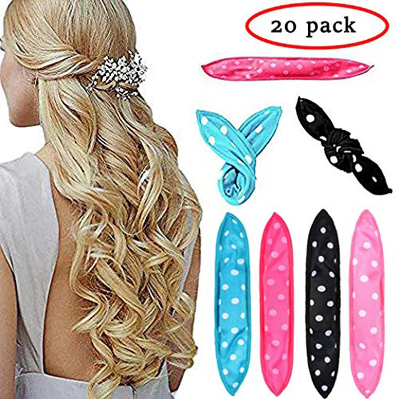 

Lazy Hair Curler Hair Rollers Heatless Curling Rod Headband No Heat Silk Ribbon Curls Sleeping Wave Formers Hair Styling Tools
