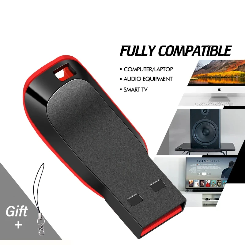 Высокоскоростной оригинальный USB-накопитель 128 ГБ черный флэш-накопитель с