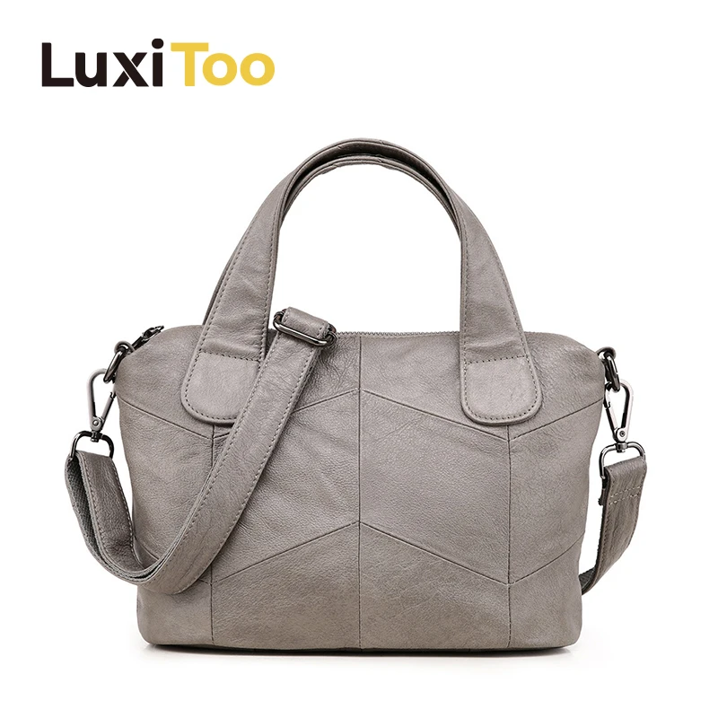 Genuine Leather Luxury Designer Handbag Vintage Shoulder Bag Women Casual Tote Travel Messenger Bag Crossbody  Leather Bags Soft