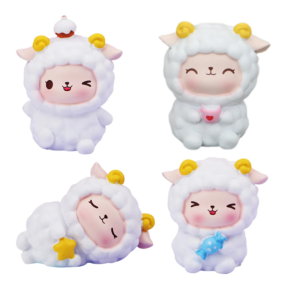 

Sheep Resin Statue Babyanimals Animal Farm Decoration Figurines Figurine Decor Tinydecorations Lamb Ornament Cake Minitopper