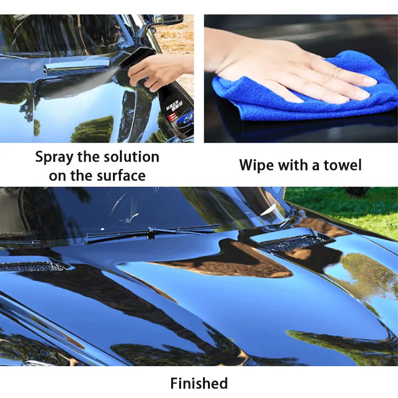 SEAMETAL 550ml Car Ceramic Coating Spray Quick Nano-Coating Wax Paint Care Crystal Plating Agent Cleaning Accessories - купить по