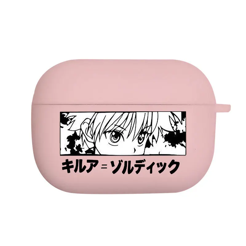 Фото Новый мультяшный чехол для наушников Hunter X Hunter HXH для AirPods1 2 3 Pro, мягкие силиконовые беспроводные Bluetooth наушники в розовом цвете №5