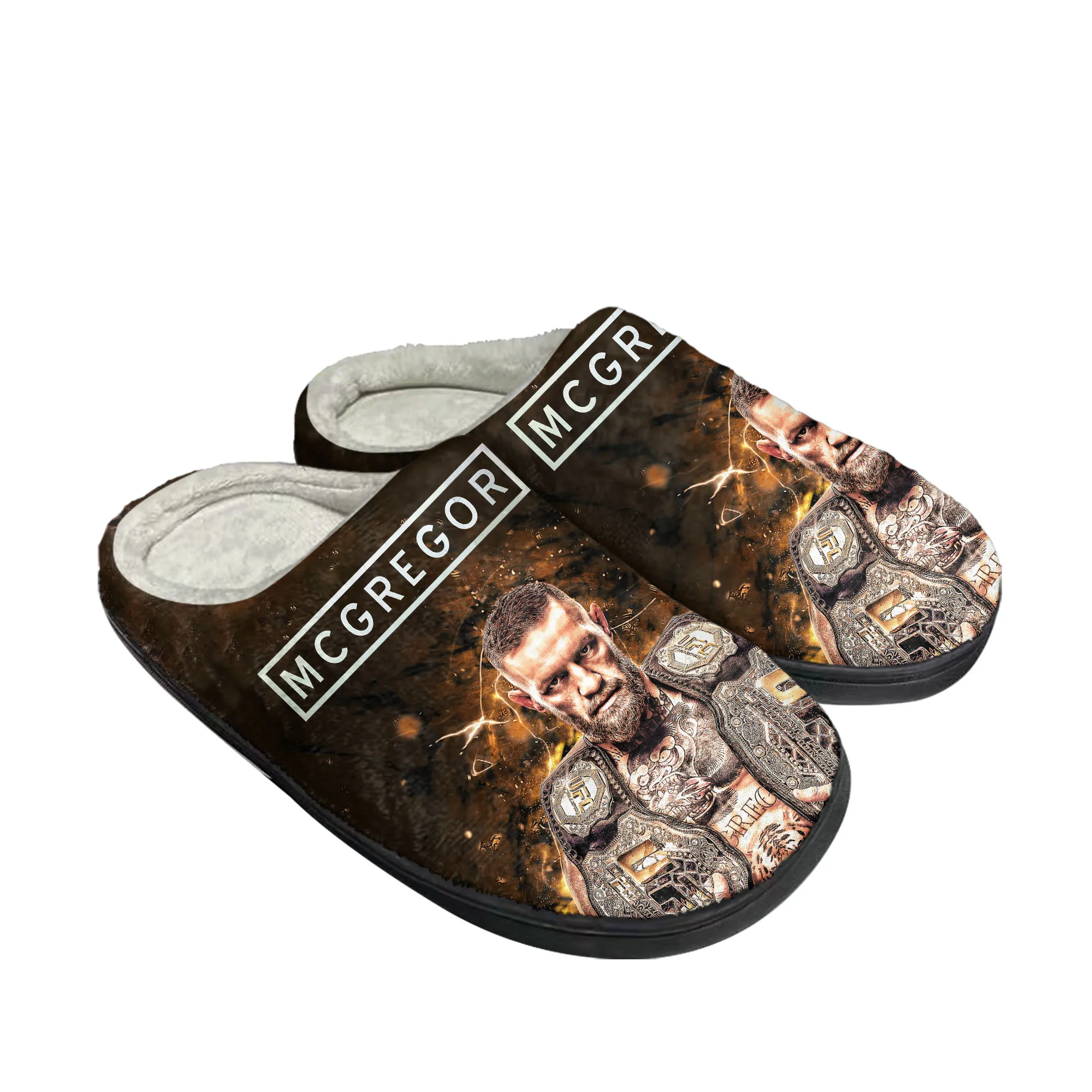 

Conor McGregor Notorious Men Fans Home Cotton Slippers Mens Womens Plush Bedroom Casual Keep Warm Shoes Indoor Customized Shoe